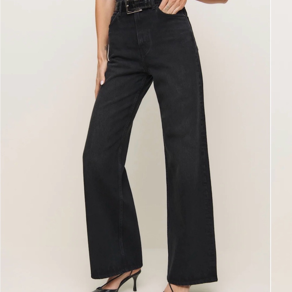 Reformation Cary High Rise Slouchy Wide Leg Jeans - size 28